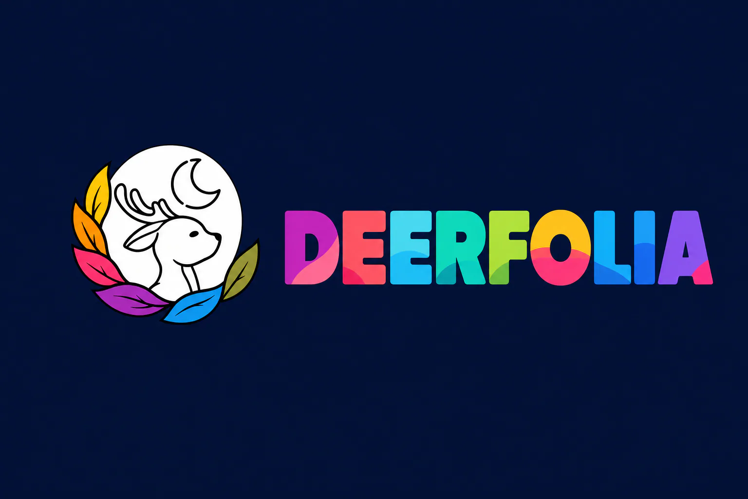 DeerFolia brand cover: the DeerFolia logo and wordmark on a dark background